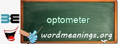 WordMeaning blackboard for optometer